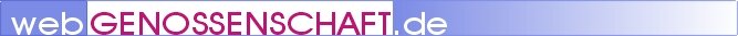 Schriftlogo und Link zu www.webgenossenschaft.de